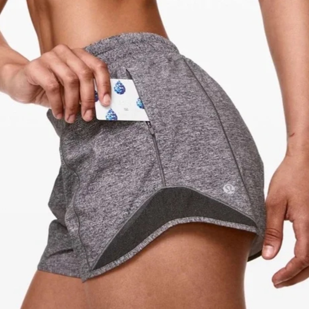 Lululemon Hotty Hot Shorts in Heather Lux Multi Heathered Black